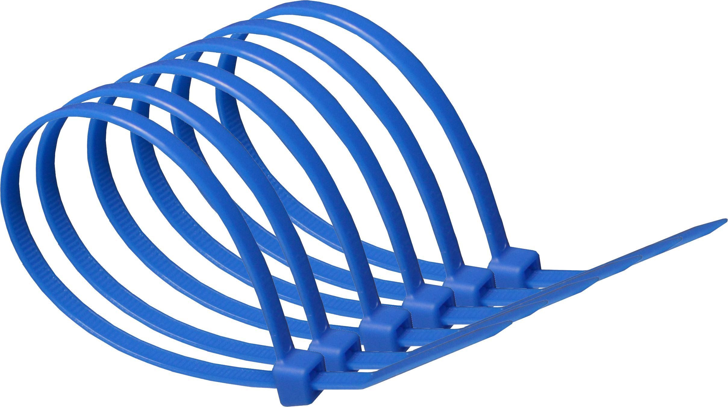 200mm x 4.8mm Blue Cable Ties