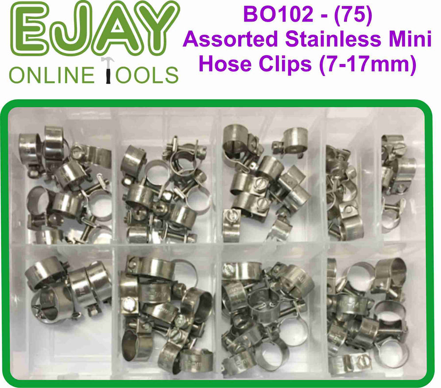 Assorted Stainless Mini Hose Clips (7-17mm)