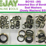 Assorted Box of Bonded Seal Washers Dowty Washers BSP