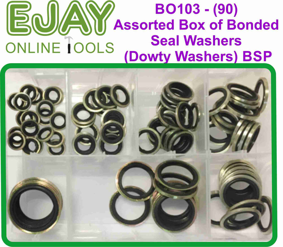 Assorted Box of Bonded Seal Washers Dowty Washers BSP