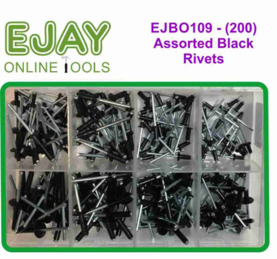 Assorted Black Rivets (200)