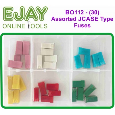 Assorted JCASE Type Fuses (30)