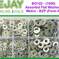 (1000) Assorted Flat Washers Metric - BZP