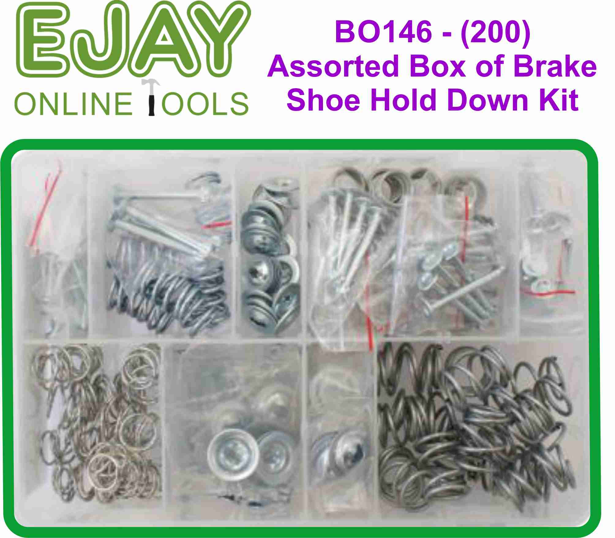 Assorted Box of Brake Shoe Hold Down Kit (200)