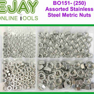 Assorted Stainless Steel Metric Nuts (250)