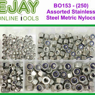 Assorted Stainless Steel Metric Nylocs (250)