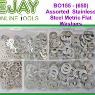 Assorted Stainless Steel Metric Flat Washers (650)
