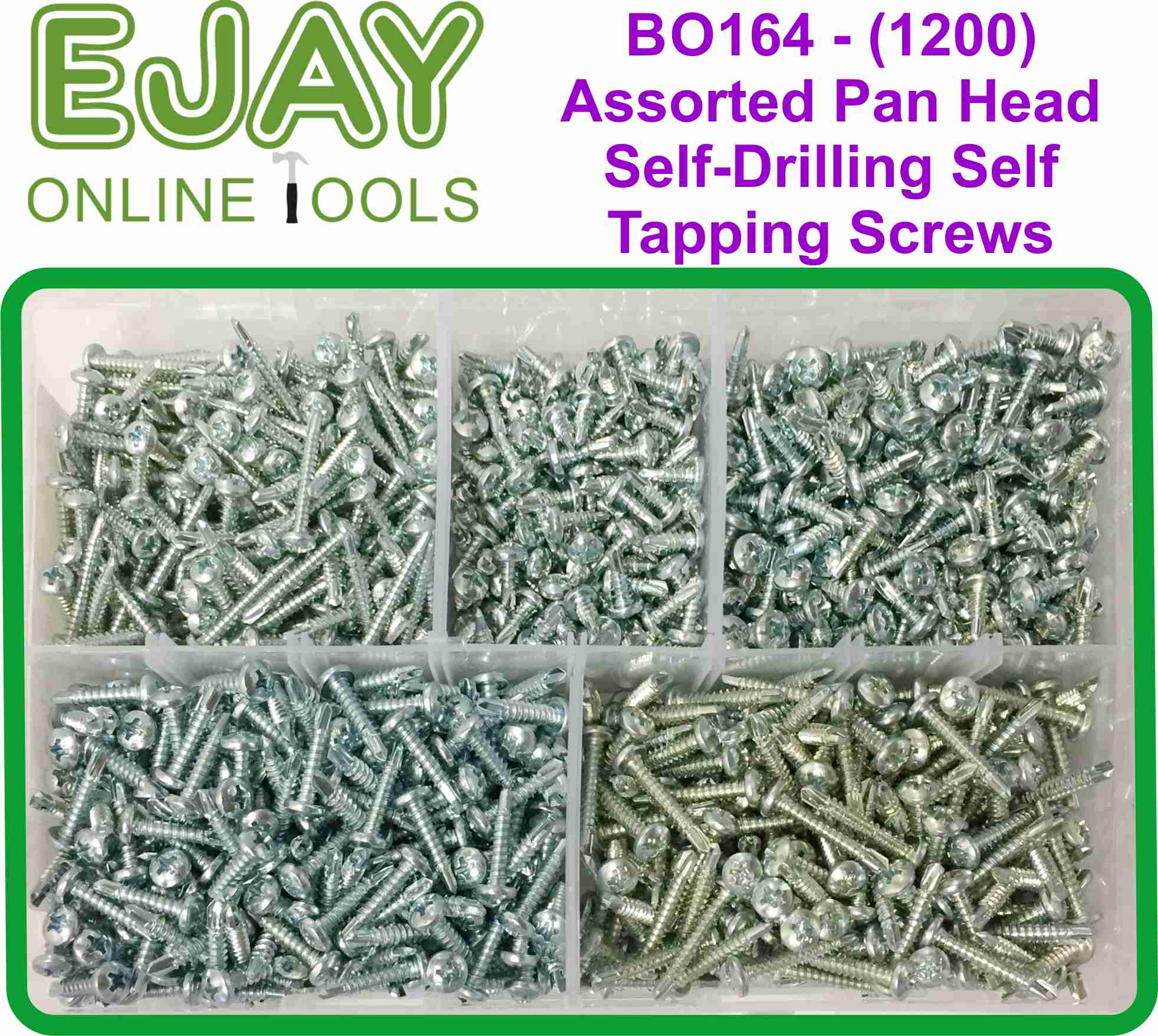 Assorted Pan Head Self Drilling Self Tapping Screws 1200