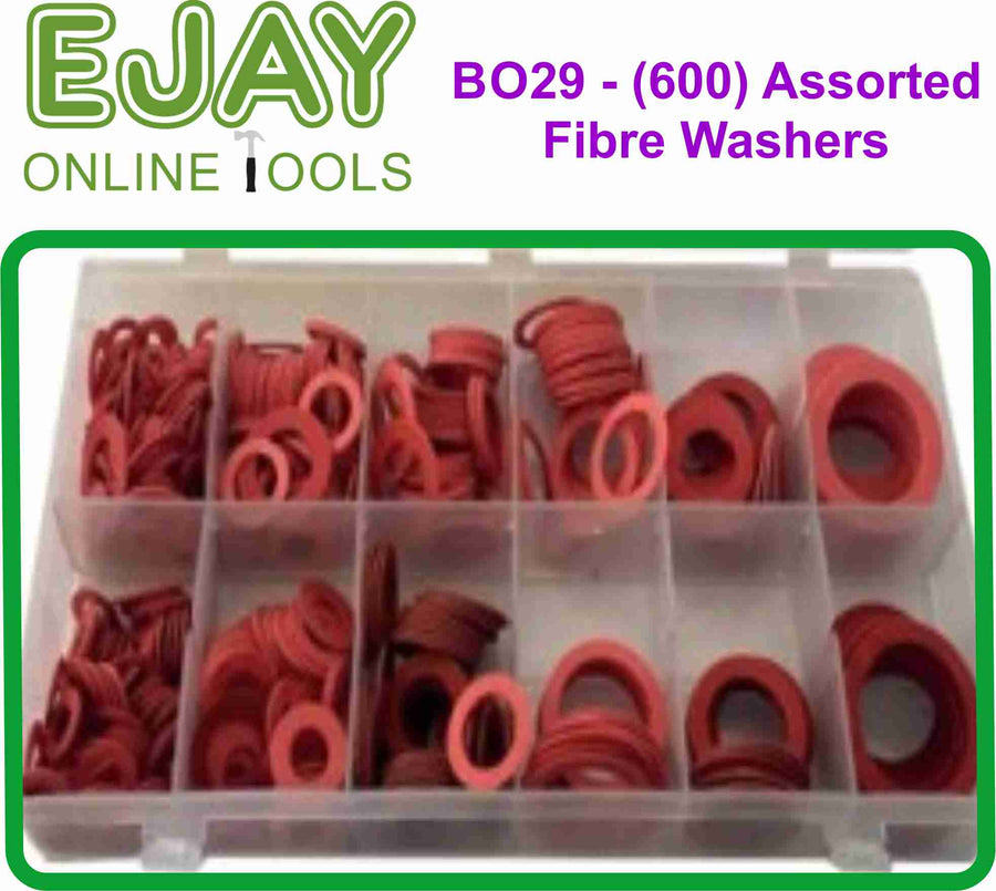 Assorted Fibre Washers (600pc)