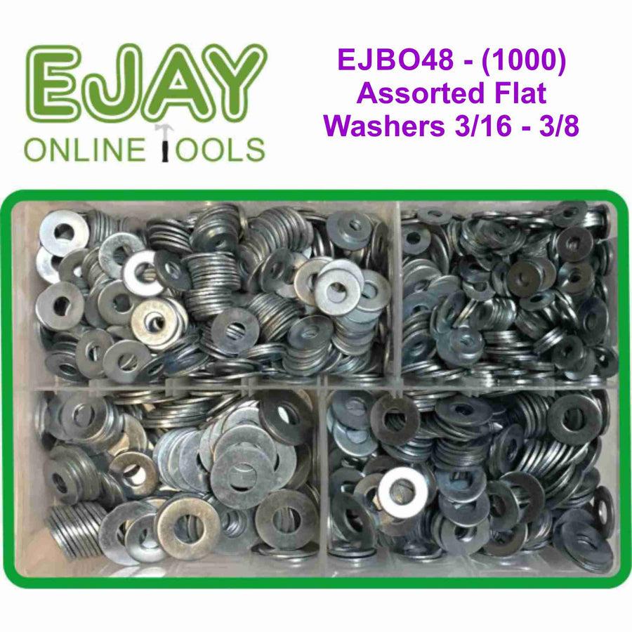 Assorted Flat Washers 3/16 - 3/8 (1000)