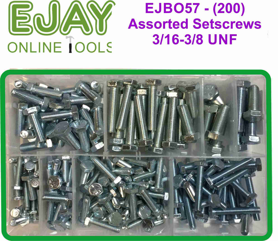 Assorted Setscrews 3/16-3/8 UNF (200)