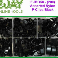 Assorted Nylon P-Clip Black (210)
