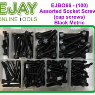 Assorted Socket Screws (cap screws), Black Metric (100)