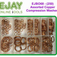 Assorted Copper Compression Washers (250)