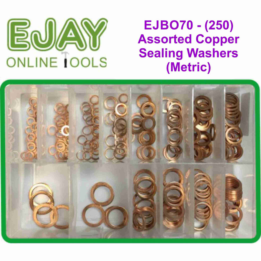 Assorted Copper Sealing Washers (Metric) (250)