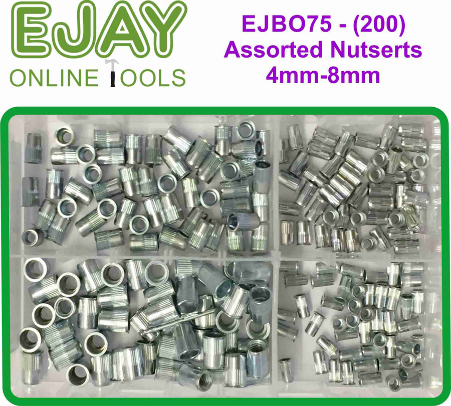 Assorted Nutserts 4mm-8mm (200)