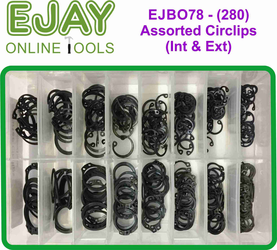 Assorted Circlips (Int & Ext) (280)