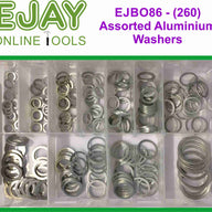 Assorted Aluminium Washers (260)