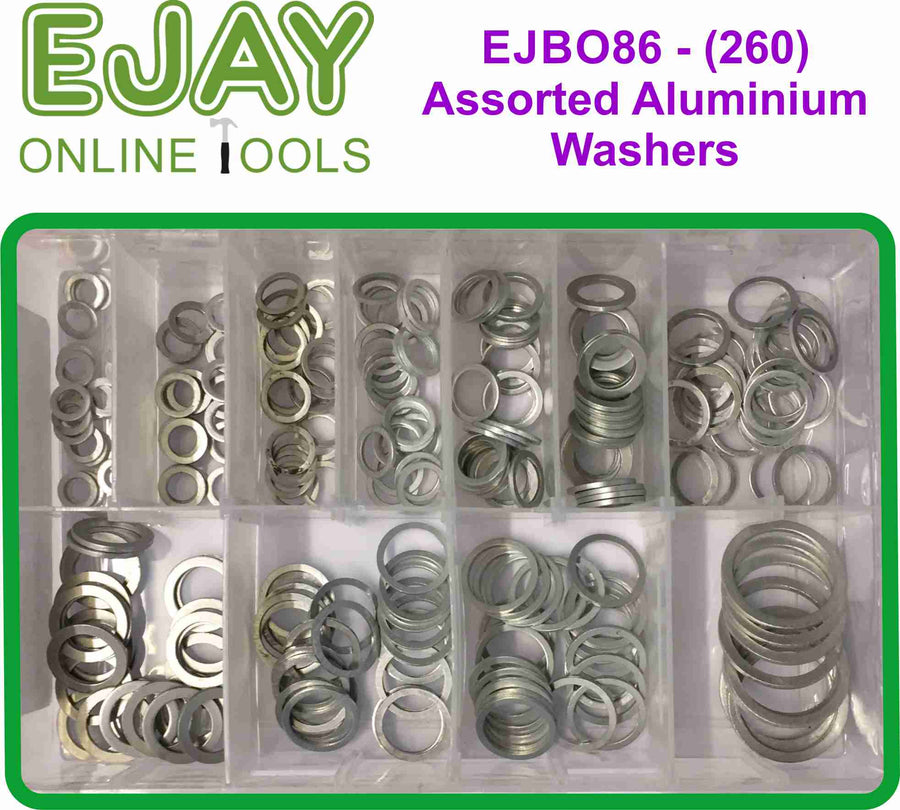 Assorted Aluminium Washers (260)