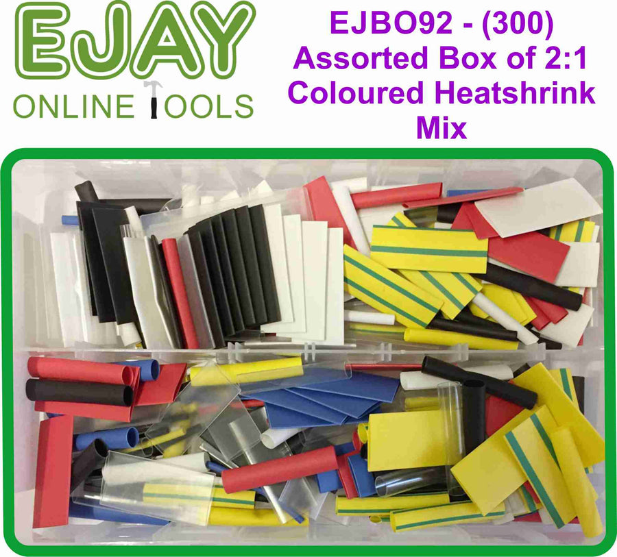 Assorted Box of 2:1 Coloured Heatshrink Mix (300)