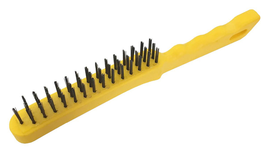 3 Row Wire Brush With Plastic Handle