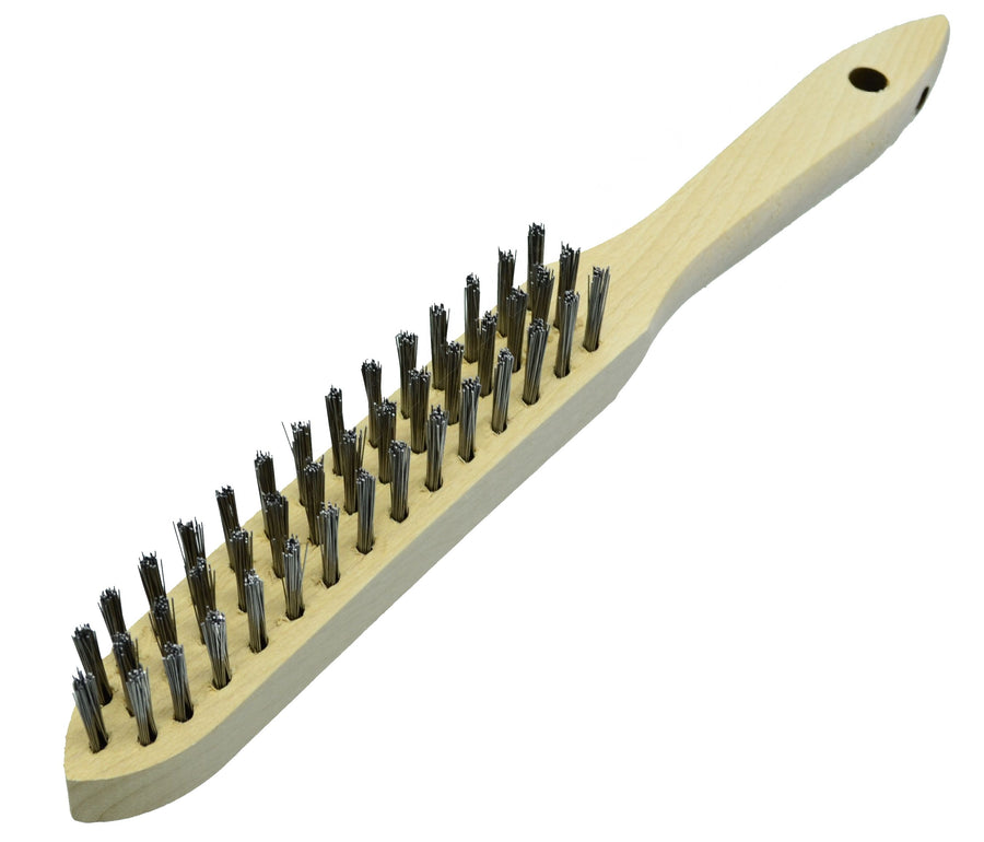 3 Row Wire Brush With Wooden Handle