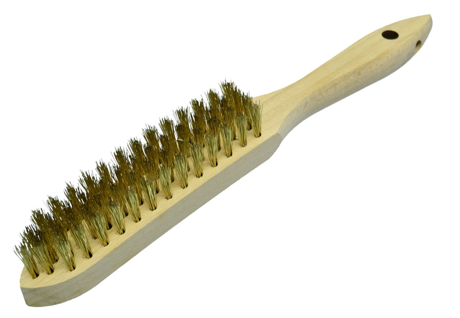 4 Row Brass Coated Wire Brush