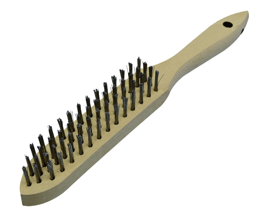 4 Row Wire Brush With Wooden Handle