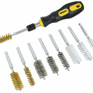 10 Piece 1/4" Hexagon Shank Wire Brush Set with Quick Release Driver Handle