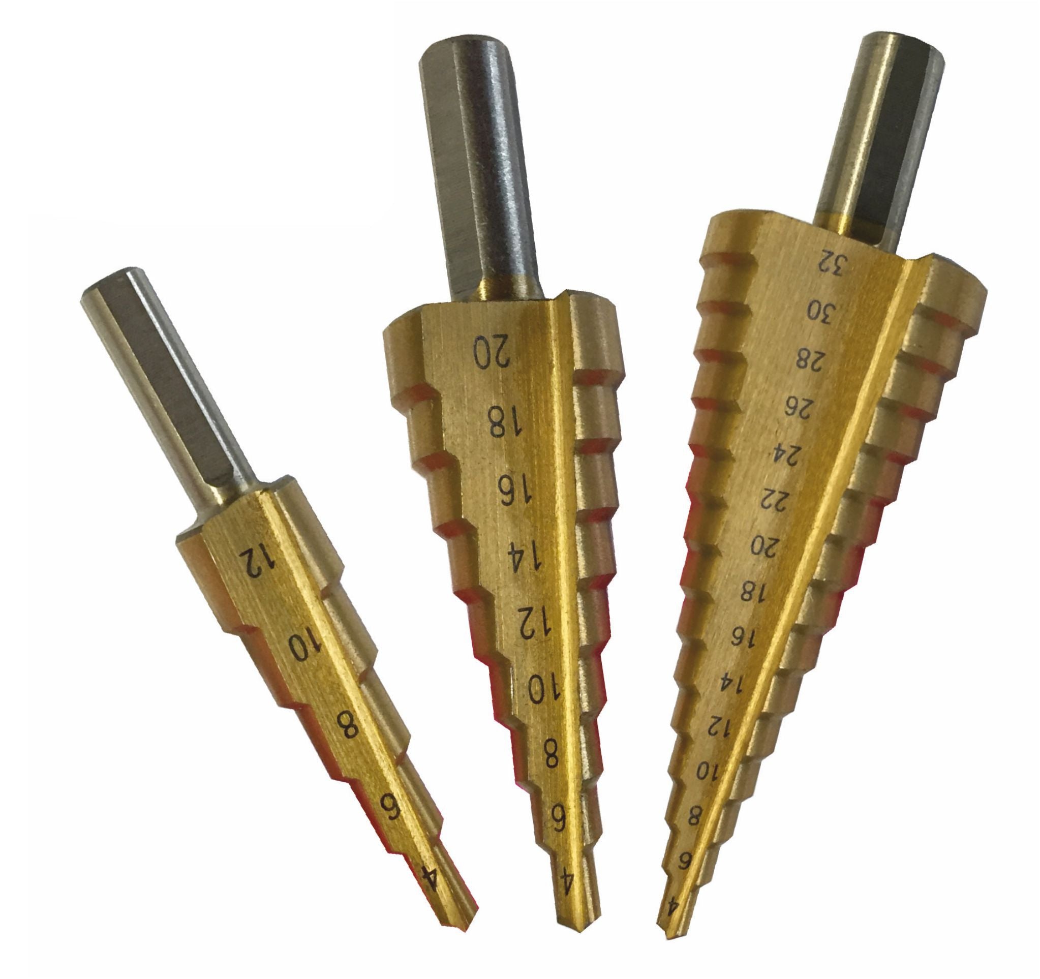 3pc HSS Step Drill Set