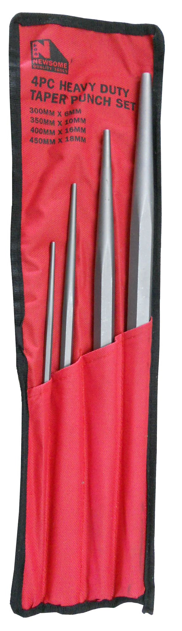 4pc Long Heavy Duty Taper Punch Set