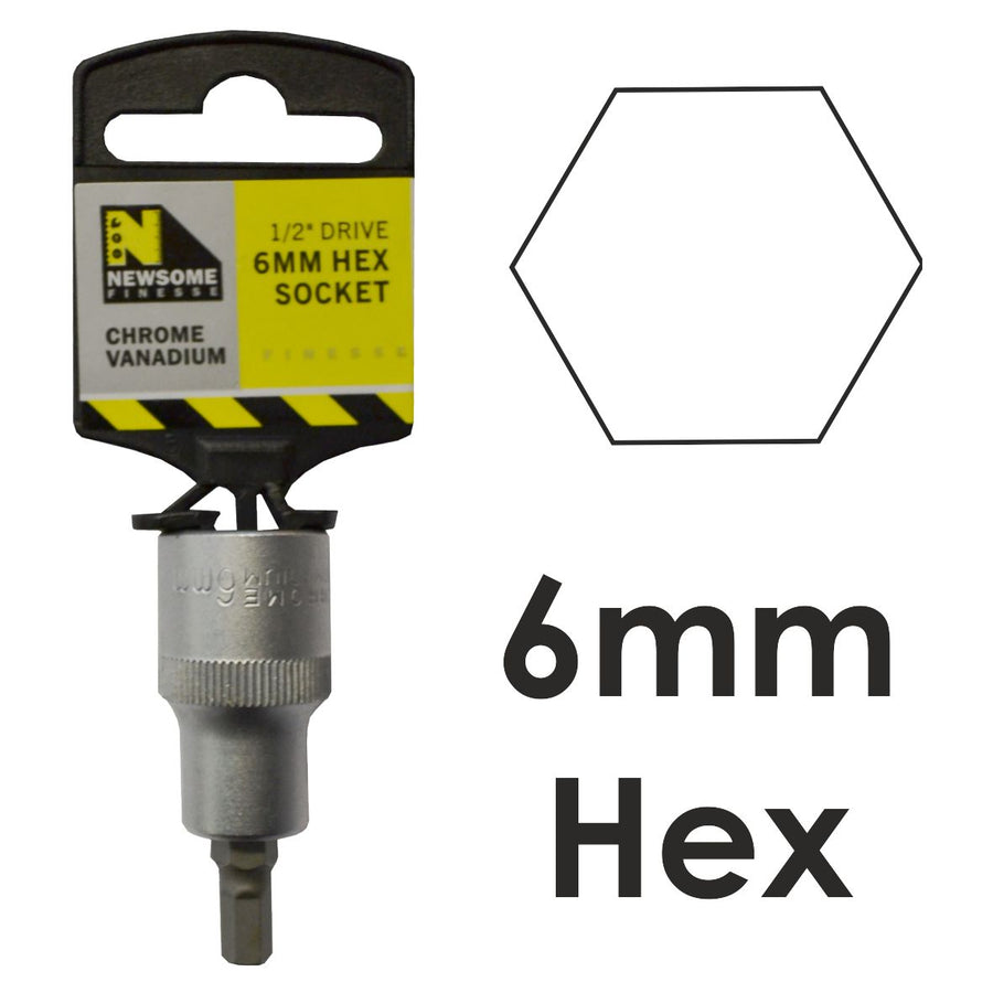 6mm x 1/2in Drive Hexagon Bit Socket