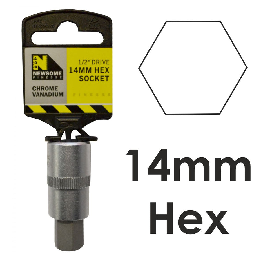 14mm x 1/2in Drive Hexagon Bit Socket