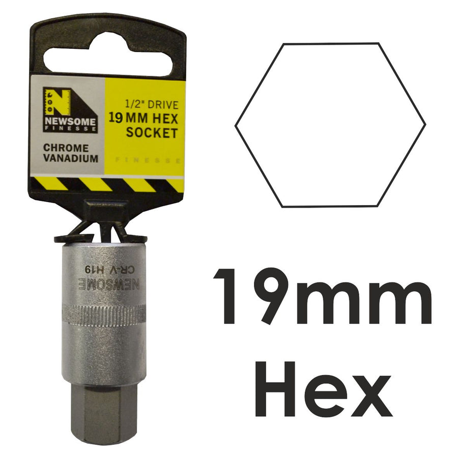 19mm x 1/2in Drive Hexagon Bit Socket