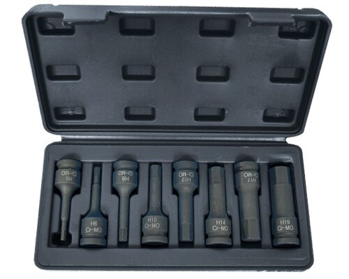 8pc 1/2in Drive Impact Hexagon Bit Set