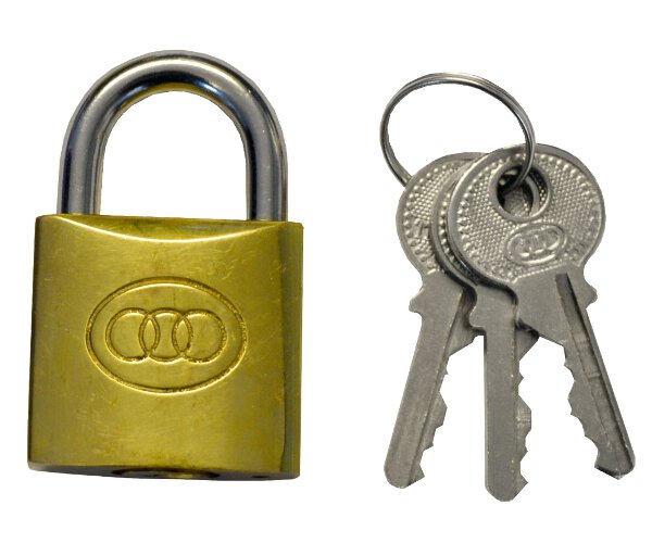 32mm Tri-Circle Brass Padlock