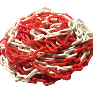 8mm x 25m Red and White Plastic Chain
