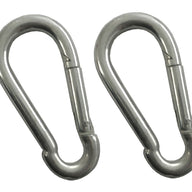 2 x 6mm Zinc Plated Carbine Hooks