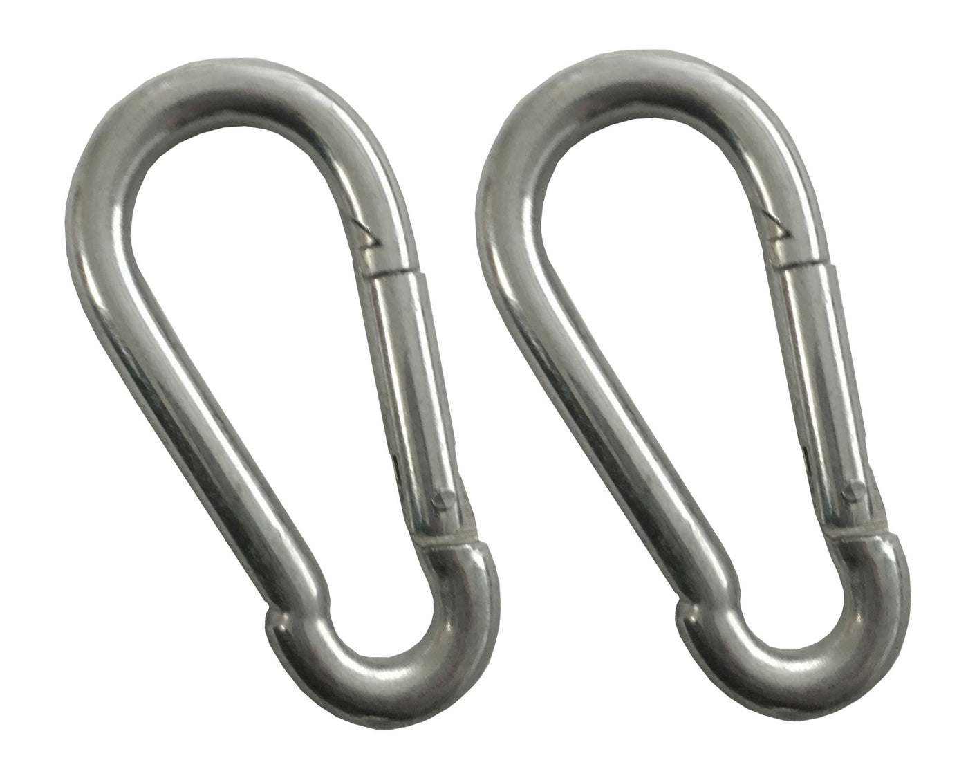 2 x 6mm Zinc Plated Carbine Hooks