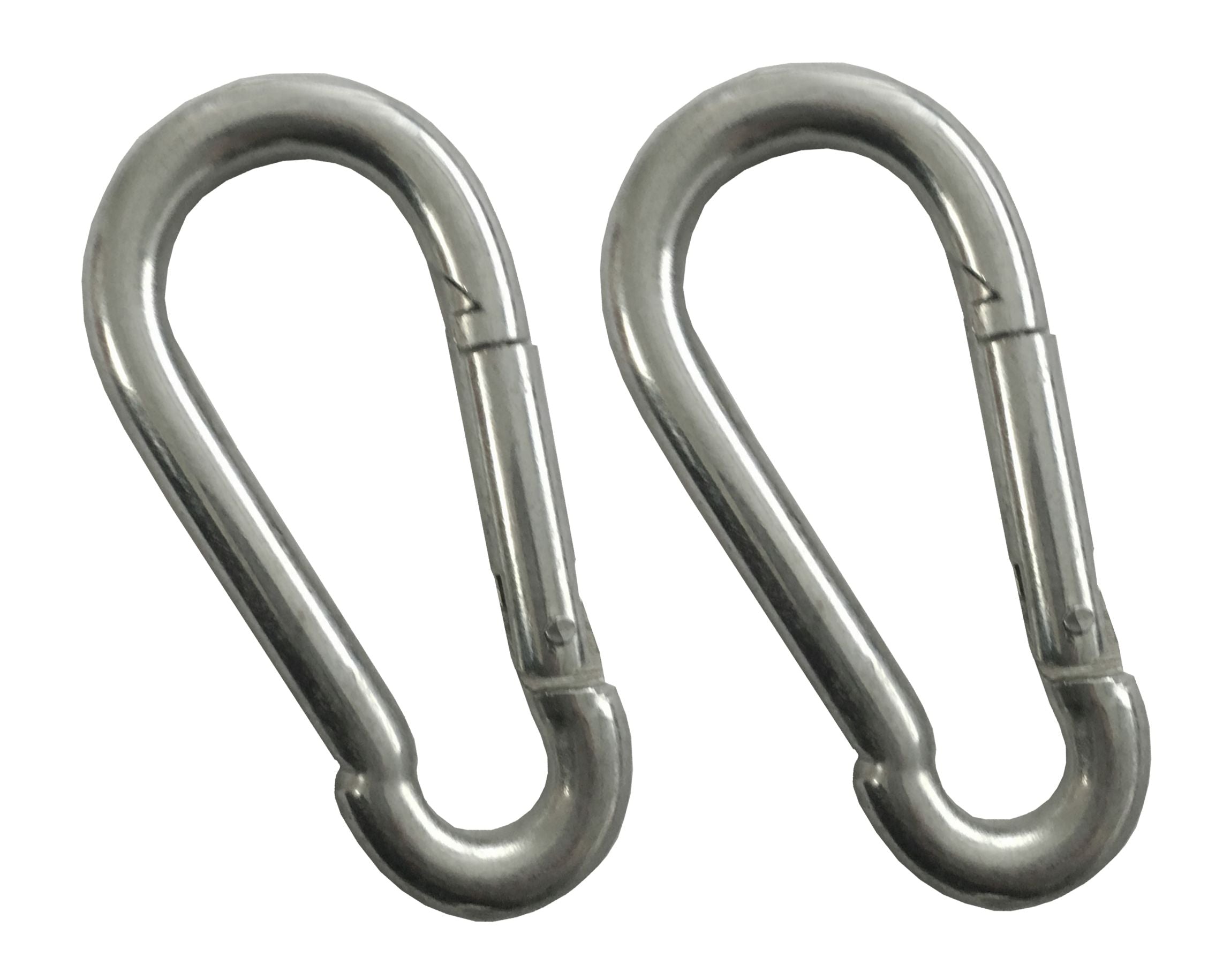 2 x 6mm Zinc Plated Carbine Hooks
