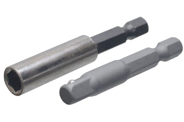 2pc 1/4in Drive Socket Adaptor and Bit Holder