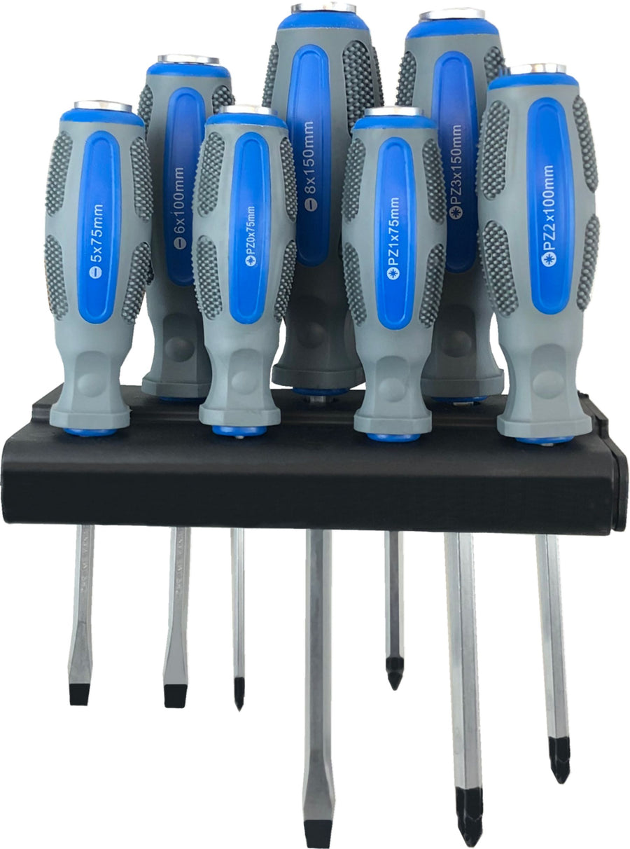 7pc Hammer Through Screwdriver Set