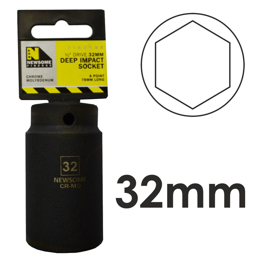 32mm 1/2in Drive Deep Impact Socket