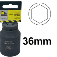 36mm 1/2in Drive Deep Impact Socket