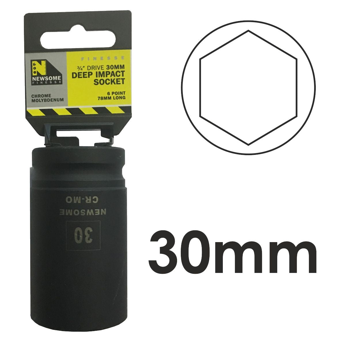 30mm 3/4in Drive Deep Impact Socket