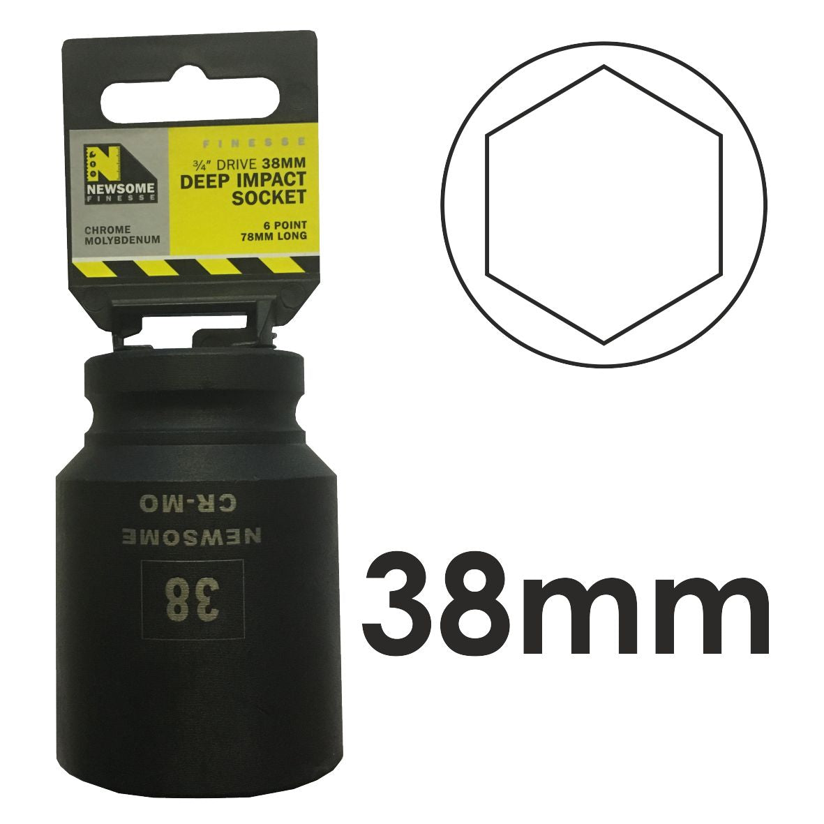 38mm 3/4in Drive Deep Impact Socket