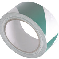 50mm x 33m Green and White Hazard Tape