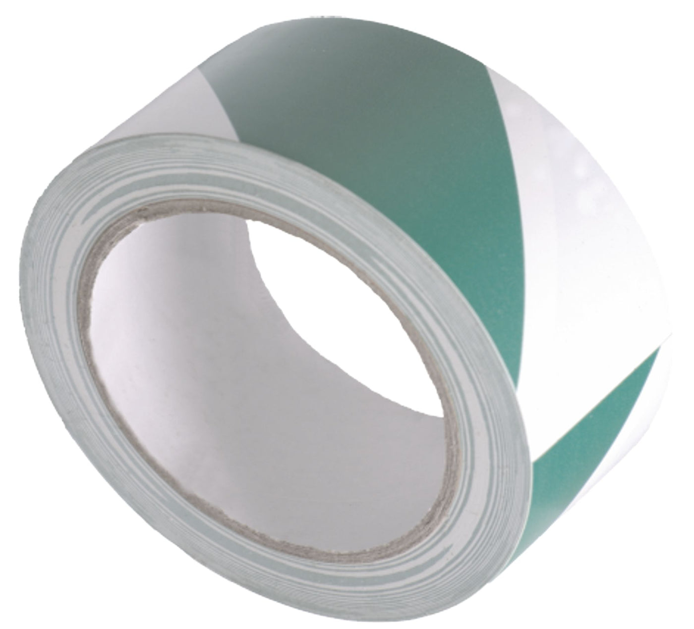 50mm x 33m Green and White Hazard Tape