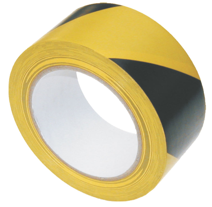 50mm x 33m Yellow and Black Hazard Tape