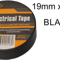 19mm x 20M Black PVC Electrical Tape